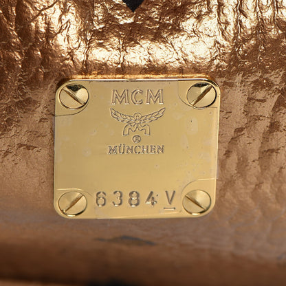 MCM Metallic Visetos Small Stark Backpack Gold 11 of 15