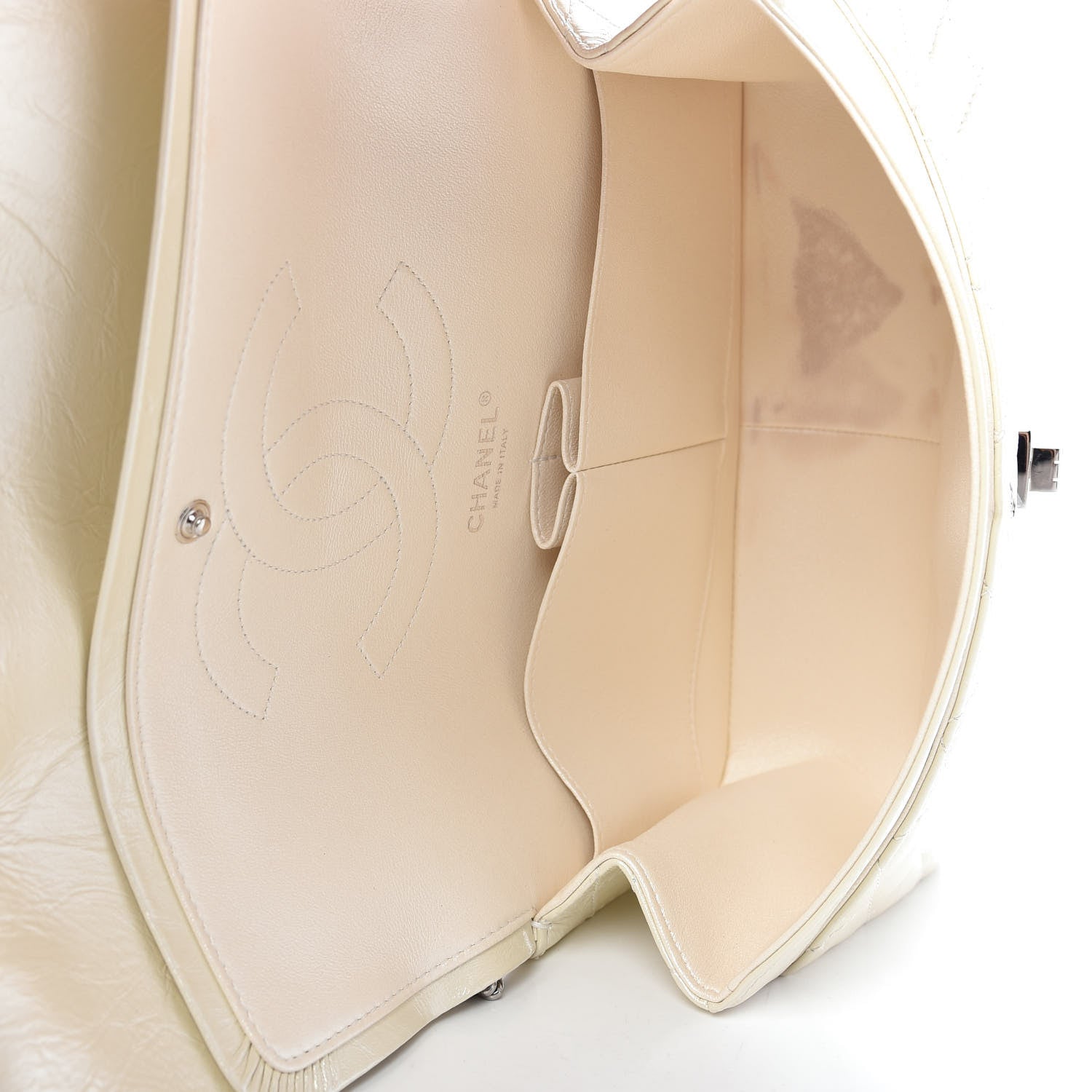 Chanel Metallic Aged Calfskin Quilted 2.55 Reissue 226 Flap White 5 of 9