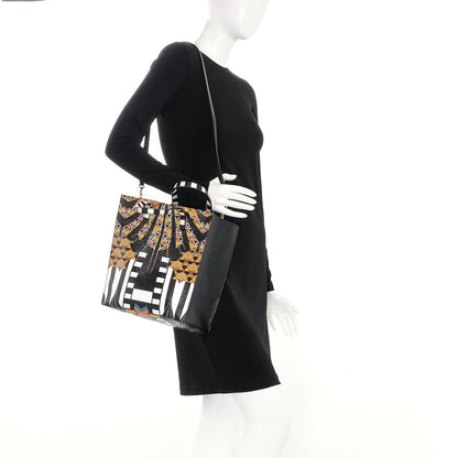 Givenchy Textured Coated Canvas Egyptian Print Medium Stargate Shopper Tote Multicolor 2 of 8