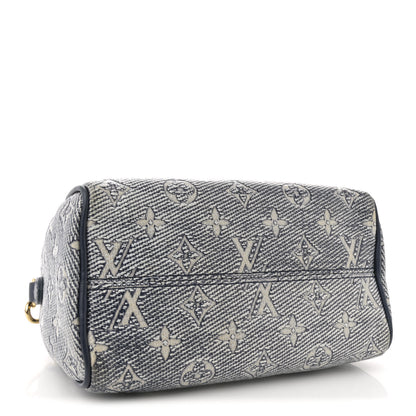 Louis Vuitton Monoglam Speedy Bandouliere 20 Blue 4 of 10