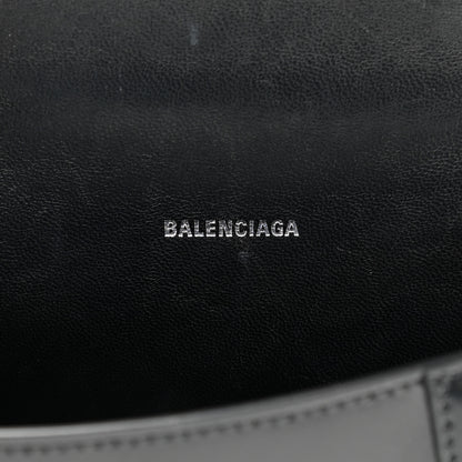 Balenciaga Box Calfskin Graffiti Logo Hourglass Top Handle Bag XS Black Silver 5 of 12