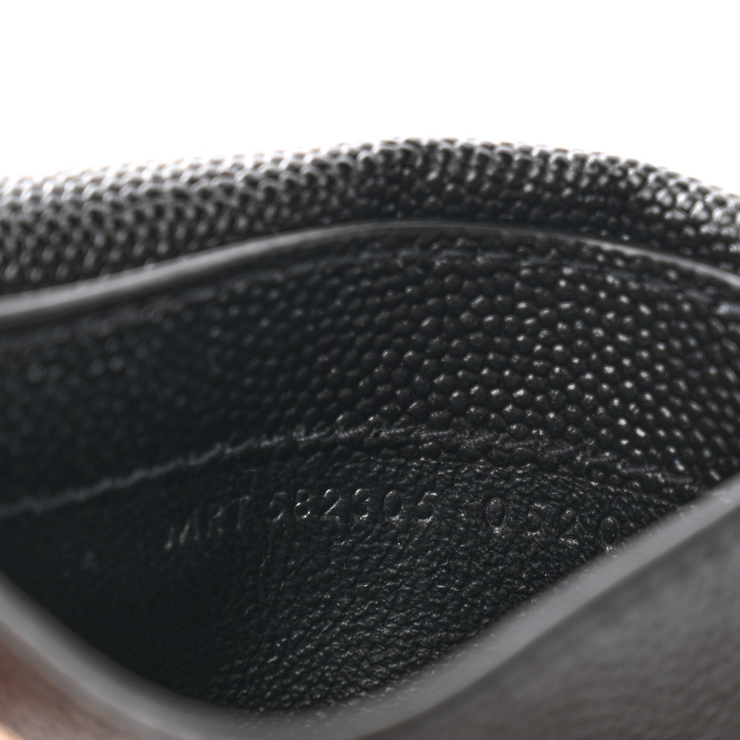 Saint Laurent Grain De Poudre Uptown Monogram Card Case Black 8 of 10