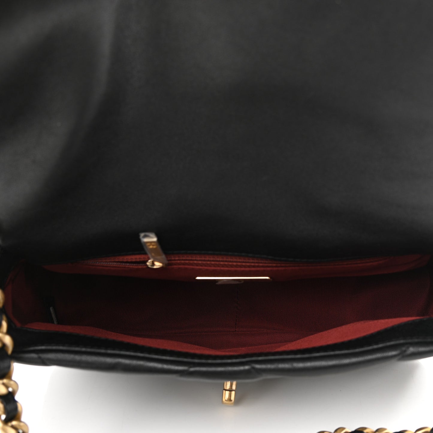 Lambskin Quilted Medium Chanel 19 Flap Black