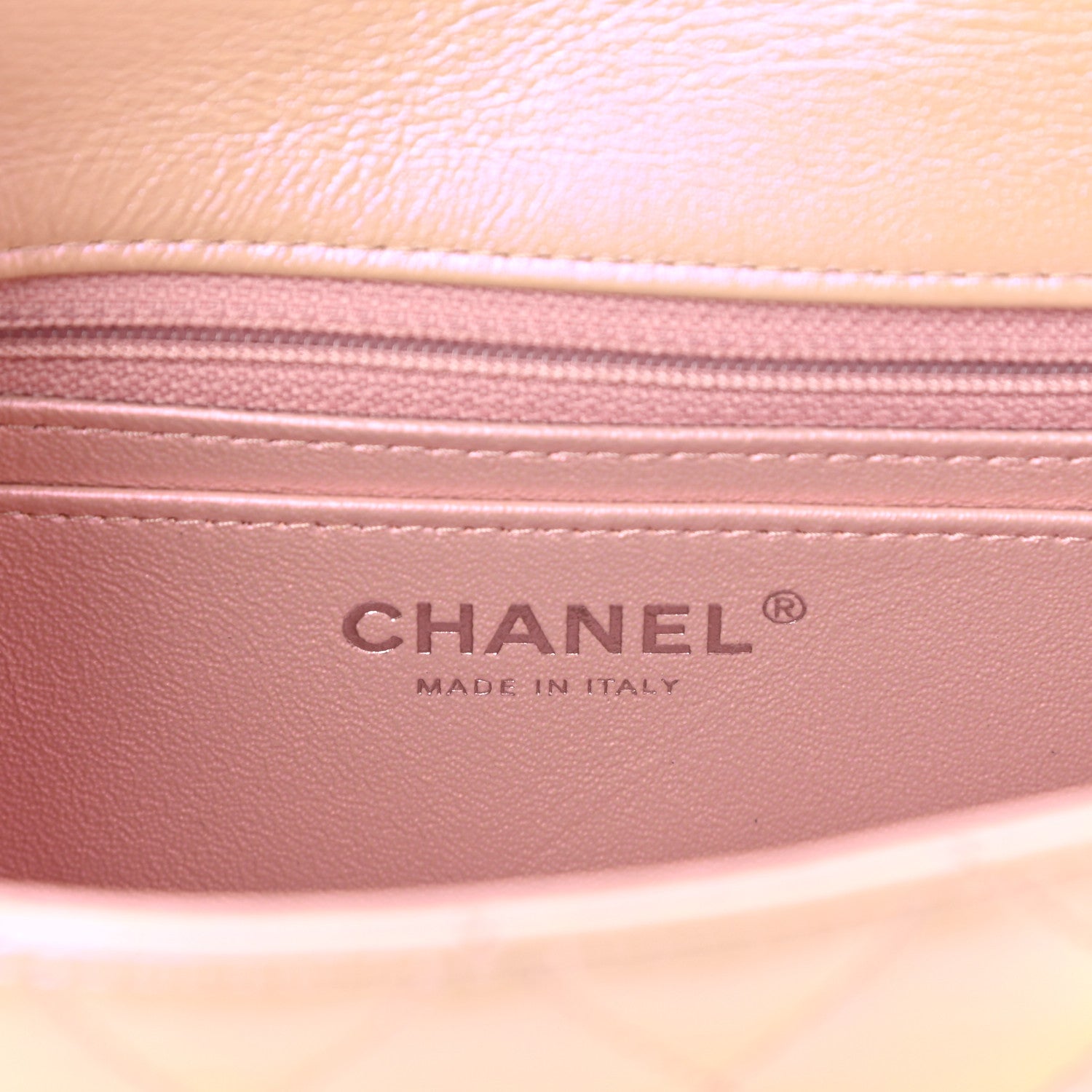 Chanel Iridescent Calfskin Quilted Mini Rectangular Flap Pink 6 of 8