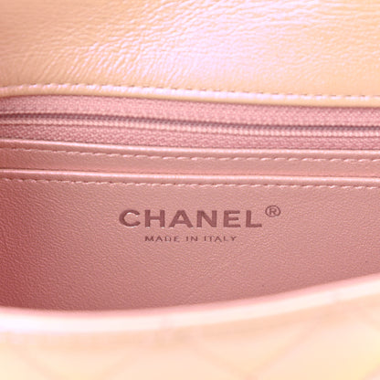 Chanel Iridescent Calfskin Quilted Mini Rectangular Flap Pink 6 of 8