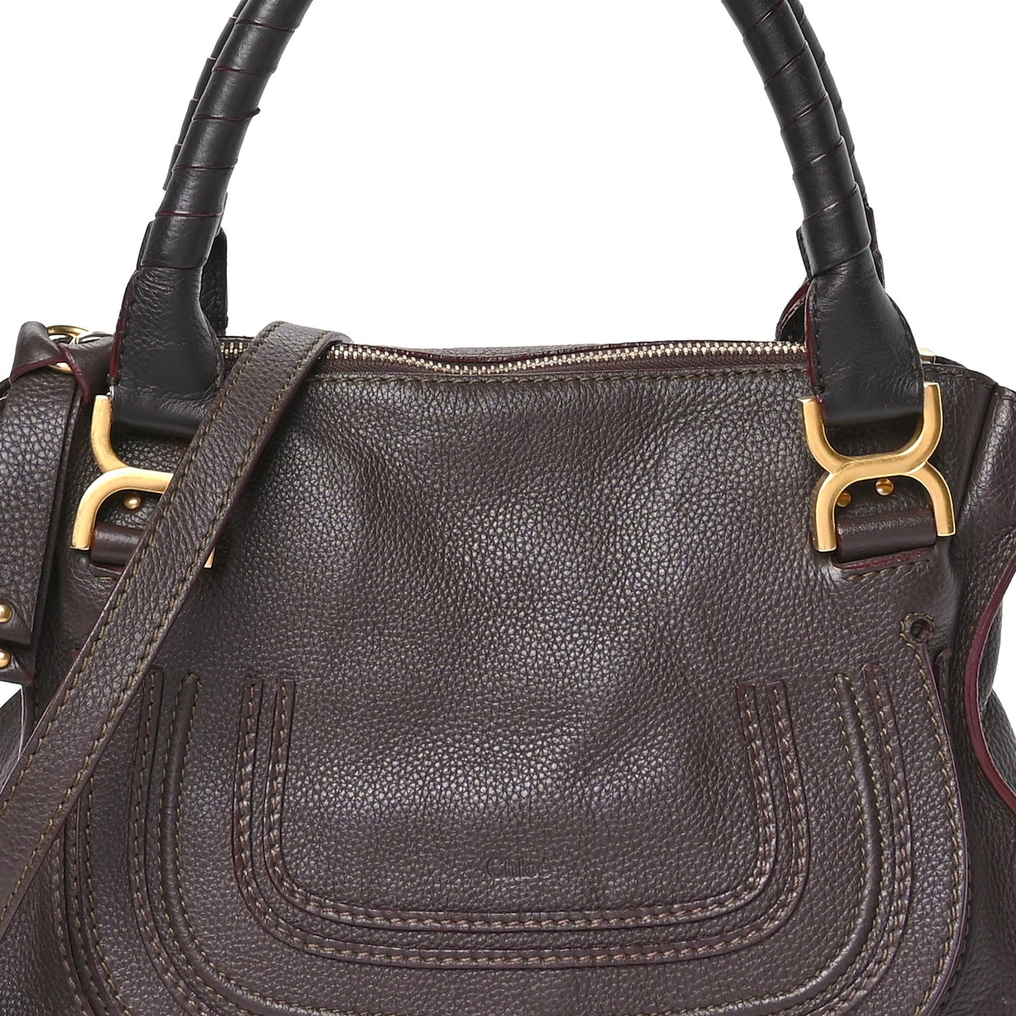 Calfskin Medium Marcie Satchel Truffle