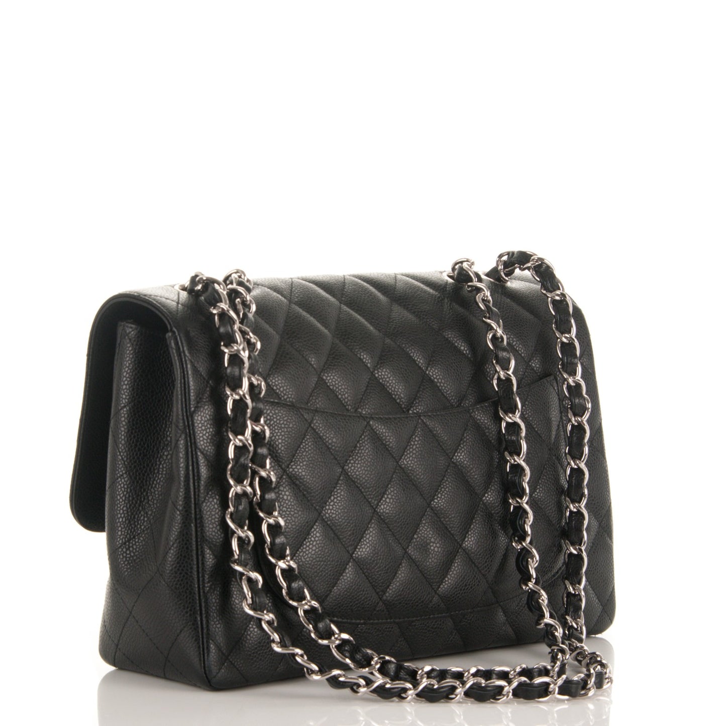 Caviar Quilted Jumbo Single Flap Black