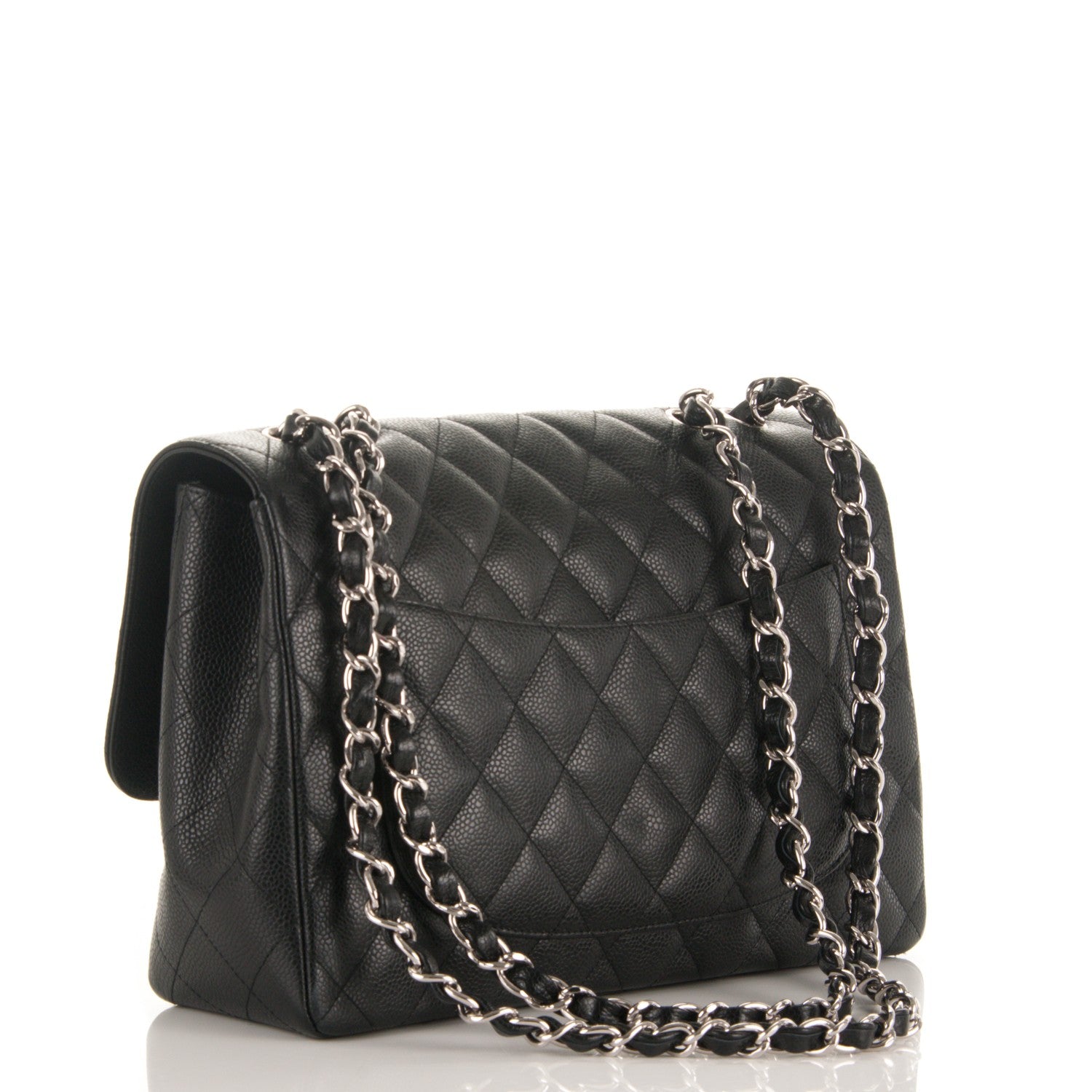 Chanel Caviar Quilted Jumbo Single Flap Black 3 of 7