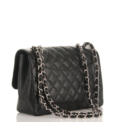 Chanel Caviar Quilted Jumbo Single Flap Black 3 of 7