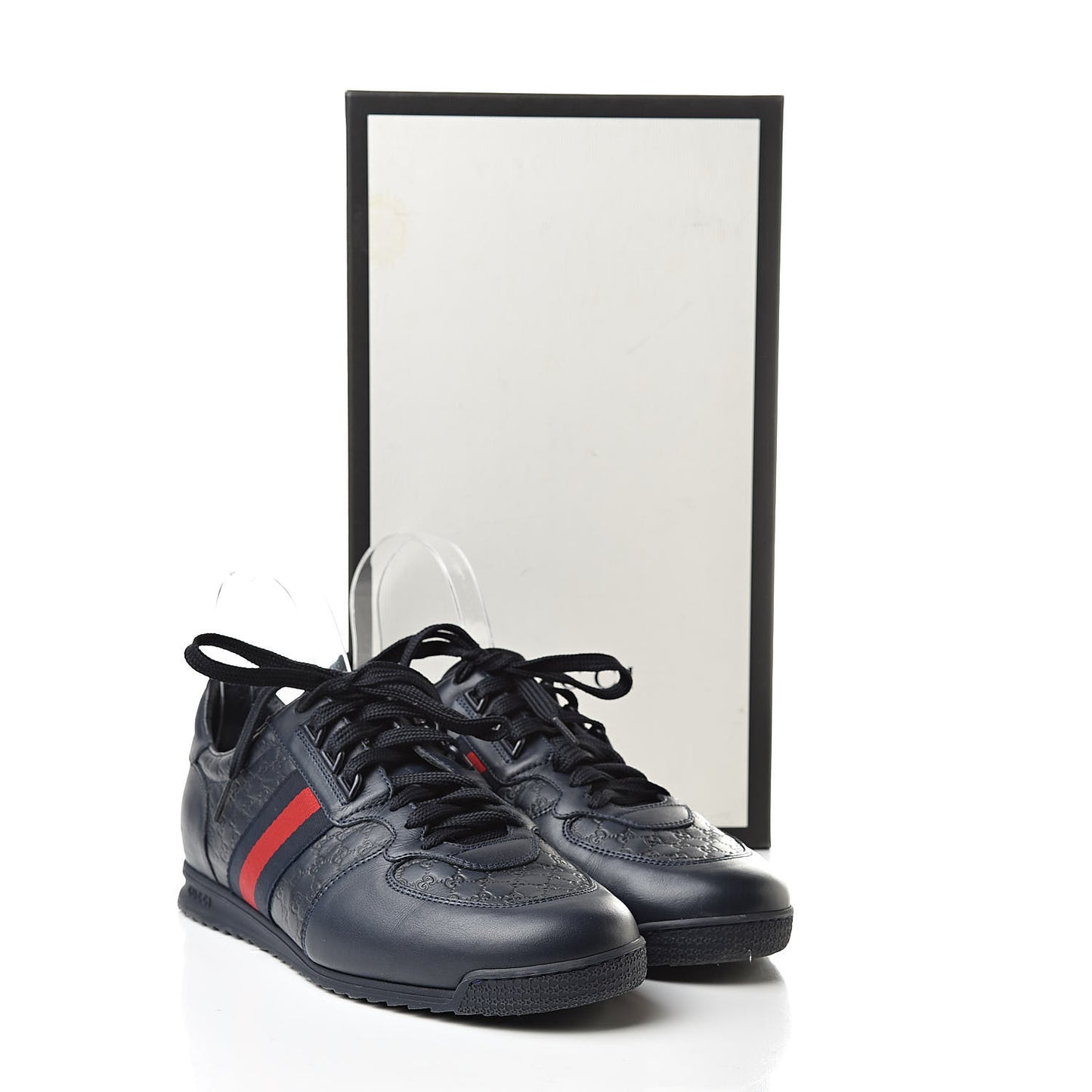 Guccissima Mens Web Sneakers 8.5 Blue