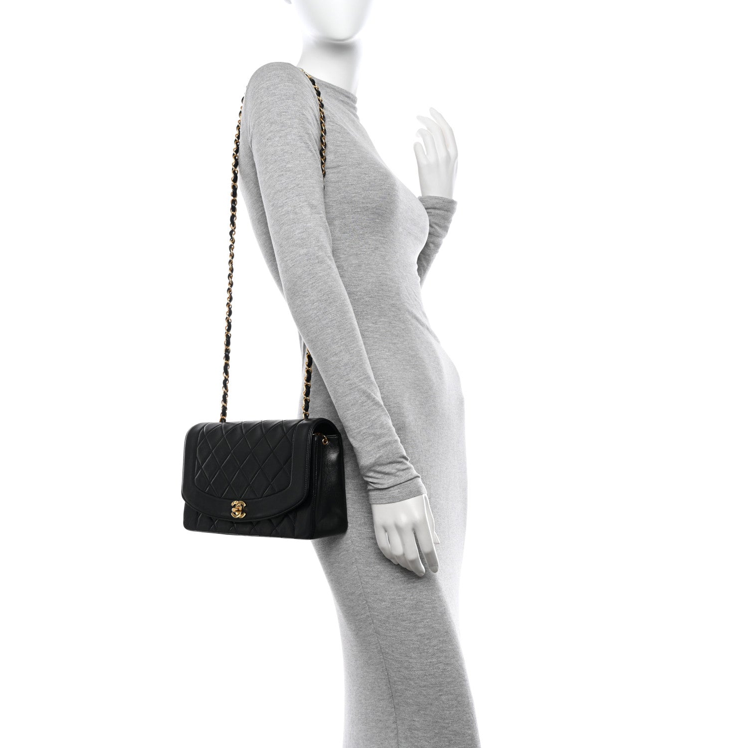 Chanel Lambskin Quilted Medium Single Flap Black 3 of 10