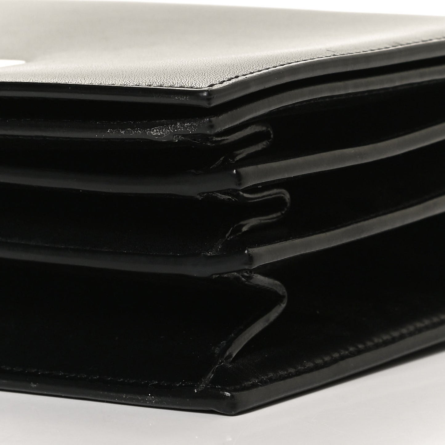 Smooth Calfskin Medium Domino Shoulder Bag Black