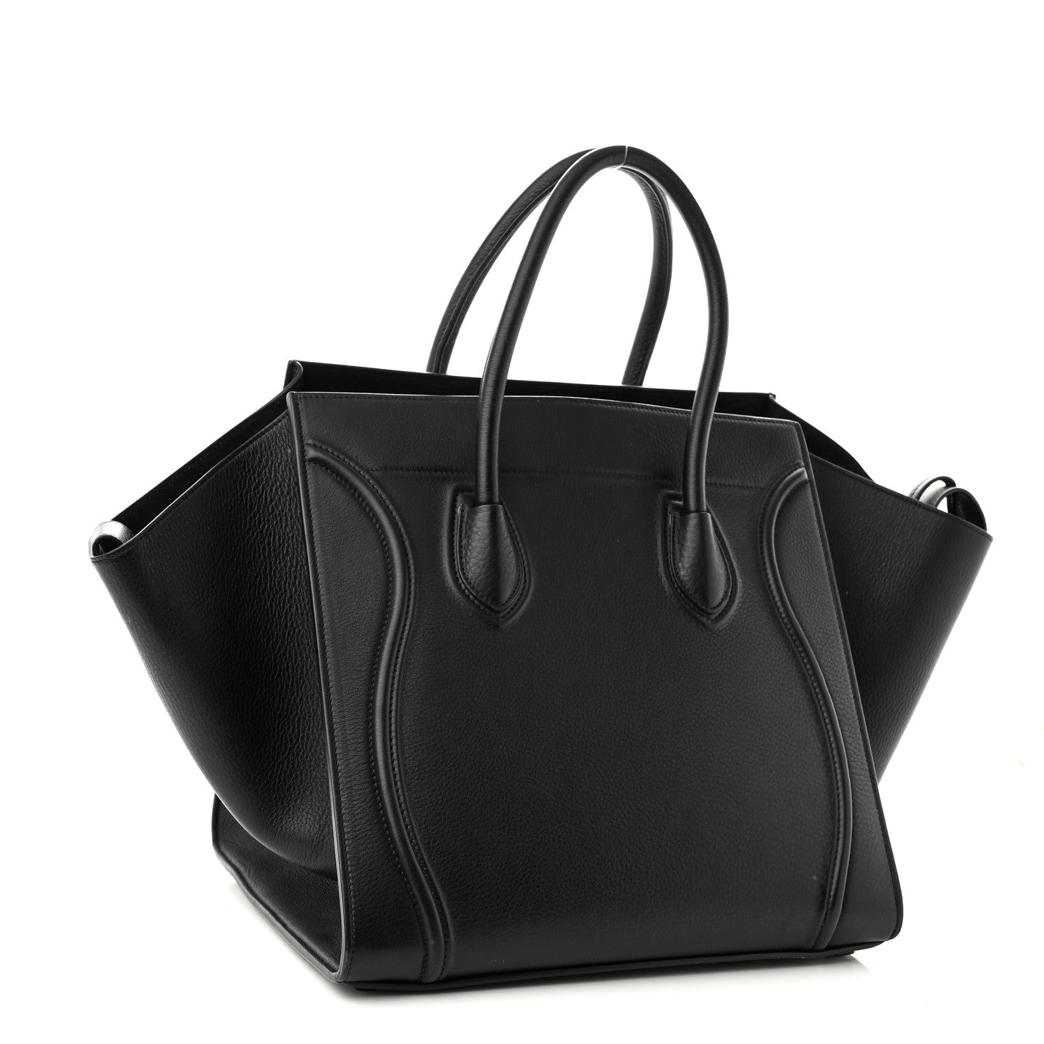 Celine Grained Calfskin Medium Phantom Luggage Black 3 of 10