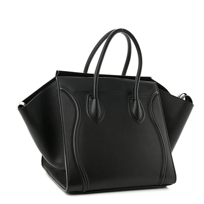 Celine Grained Calfskin Medium Phantom Luggage Black 3 of 10