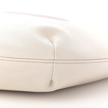 Gucci Grained Calfskin Logo Half Moon Hobo White 9 of 9