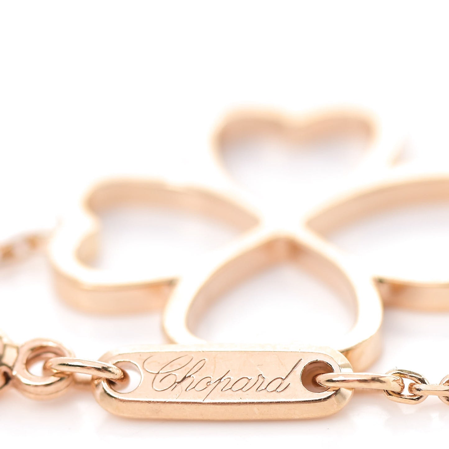 18K Rose Gold Diamond Happy Clover Bracelet