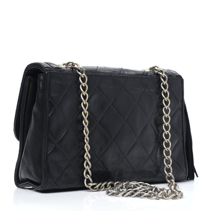 Chanel Lambskin Quilted Small Tassel Single Flap Black 3 of 25