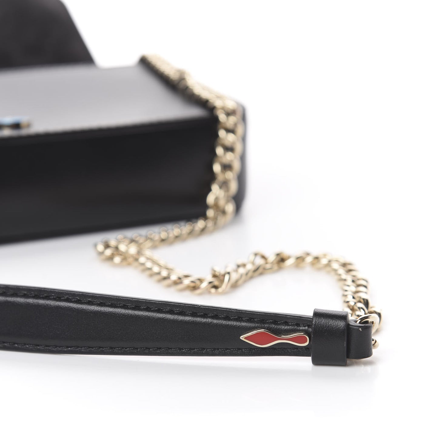 Calfskin Spiked Zoompouch Crossbody Black