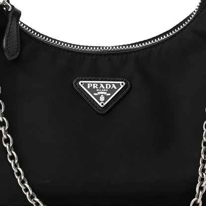 Prada Nylon Re-Edition 2005 Shoulder Bag Black 7 of 9