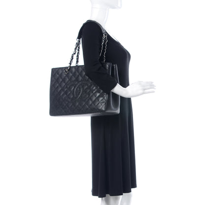 Chanel Caviar Quilted Grand Shopping Tote GST Black 2 of 13