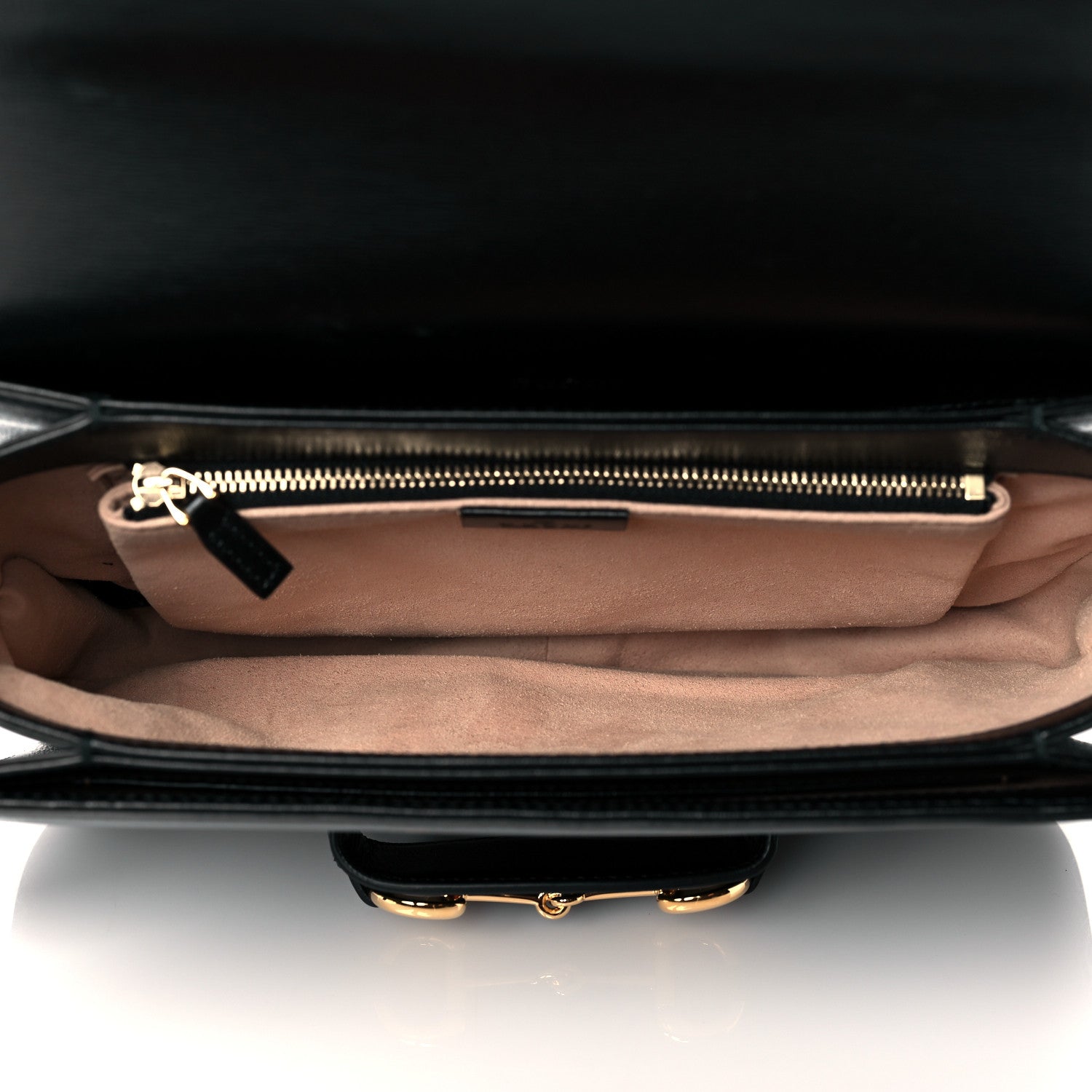 Gucci Azalea Calfskin Horsebit 1955 Shoulder Bag Black 5 of 11