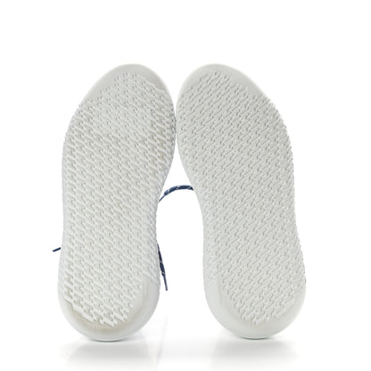 Hermes Technical Canvas Calfskin Womens Duel Sneakers 37 Blue Jean Multicolor 5 of 7