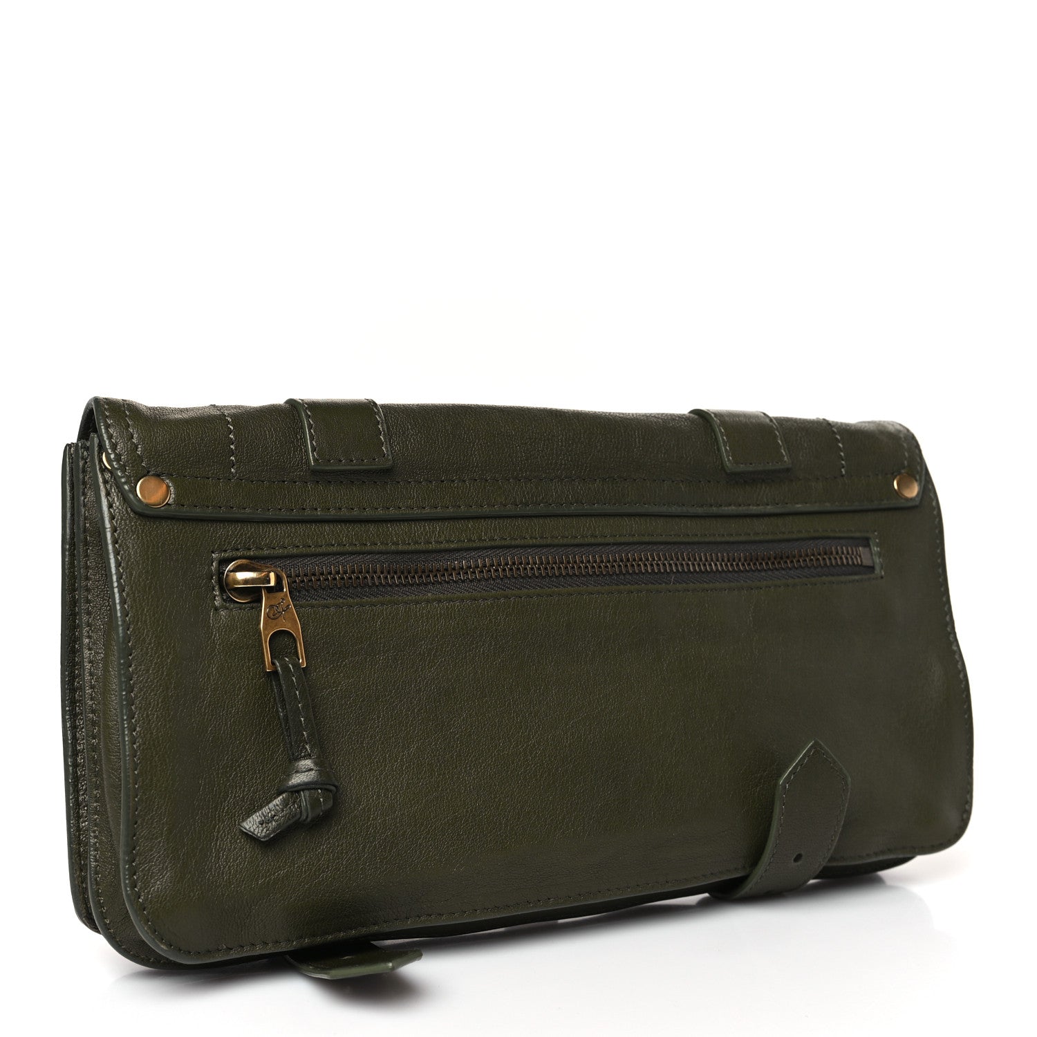 Proenza Schouler Lambskin PS1 Pochette Clutch Military 3 of 8
