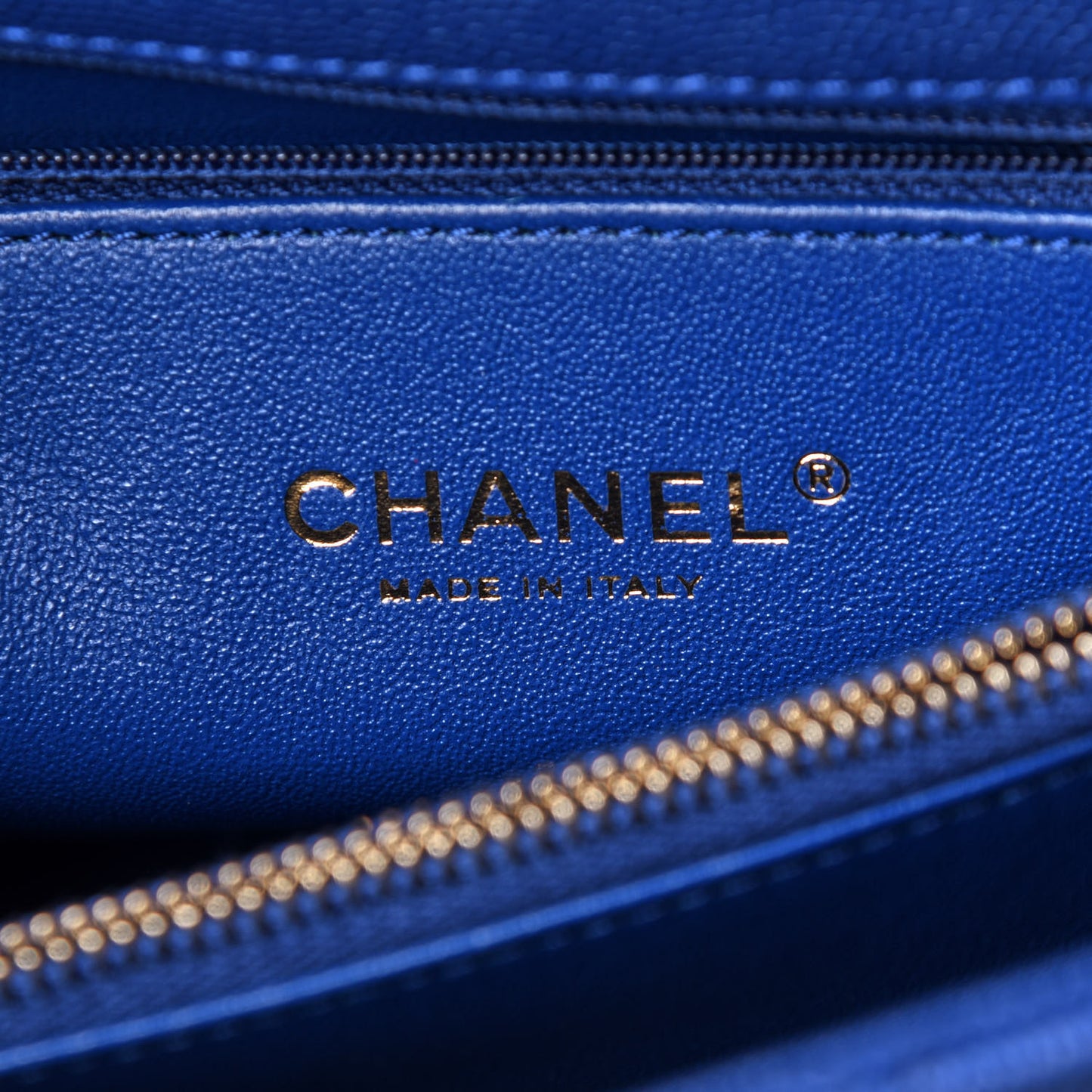 Caviar Lizard Embossed Quilted Small Coco Handle Flap Dark Blue