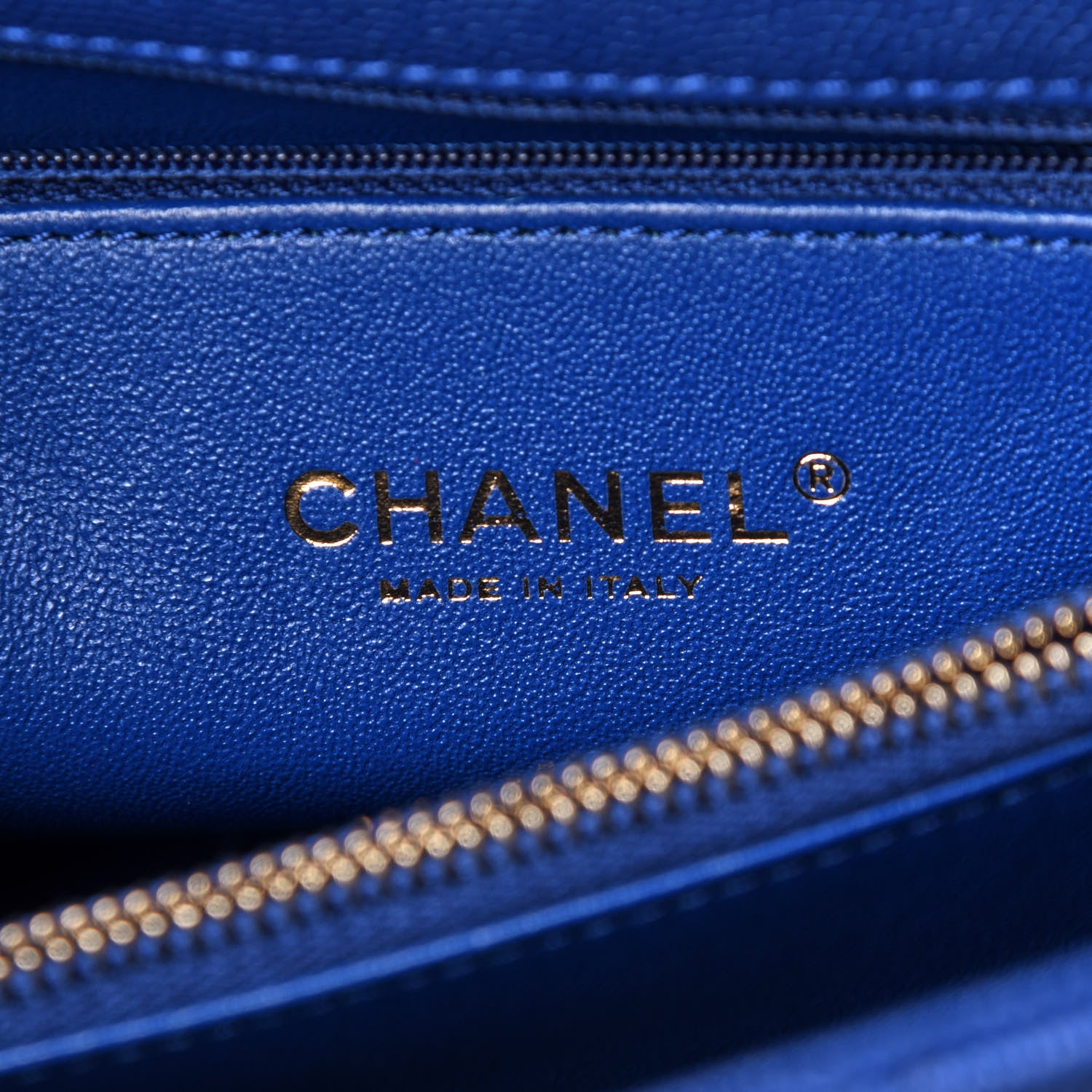 Chanel Caviar Lizard Embossed Quilted Small Coco Handle Flap Dark Blue 6 of 11