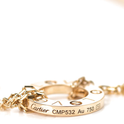 Cartier 18K Yellow Gold 2 Diamond LOVE Necklace 4 of 7