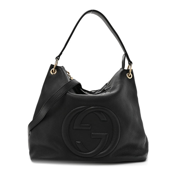 Gucci Pebbled Calfskin Large Soho Hobo Black 1826954 – FASHIONPHILE