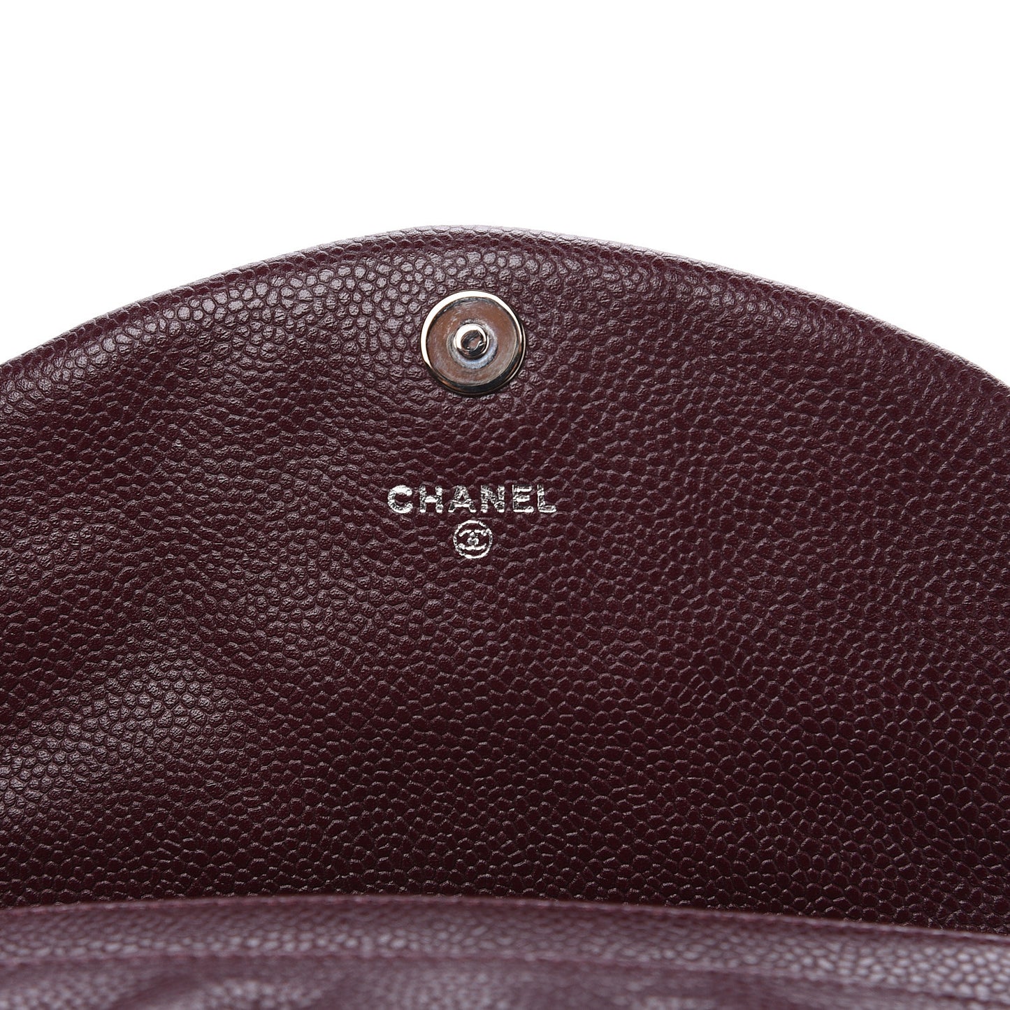 Caviar Half Moon Wallet On Chain WOC Bordeaux