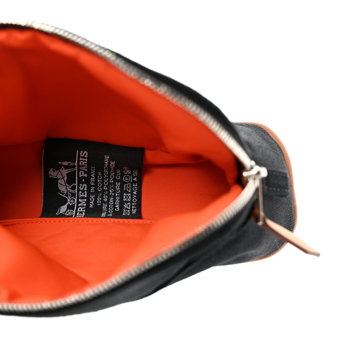 Cotton Canvas Mini Mini Bolide Travel Cosmetic Pouch Black