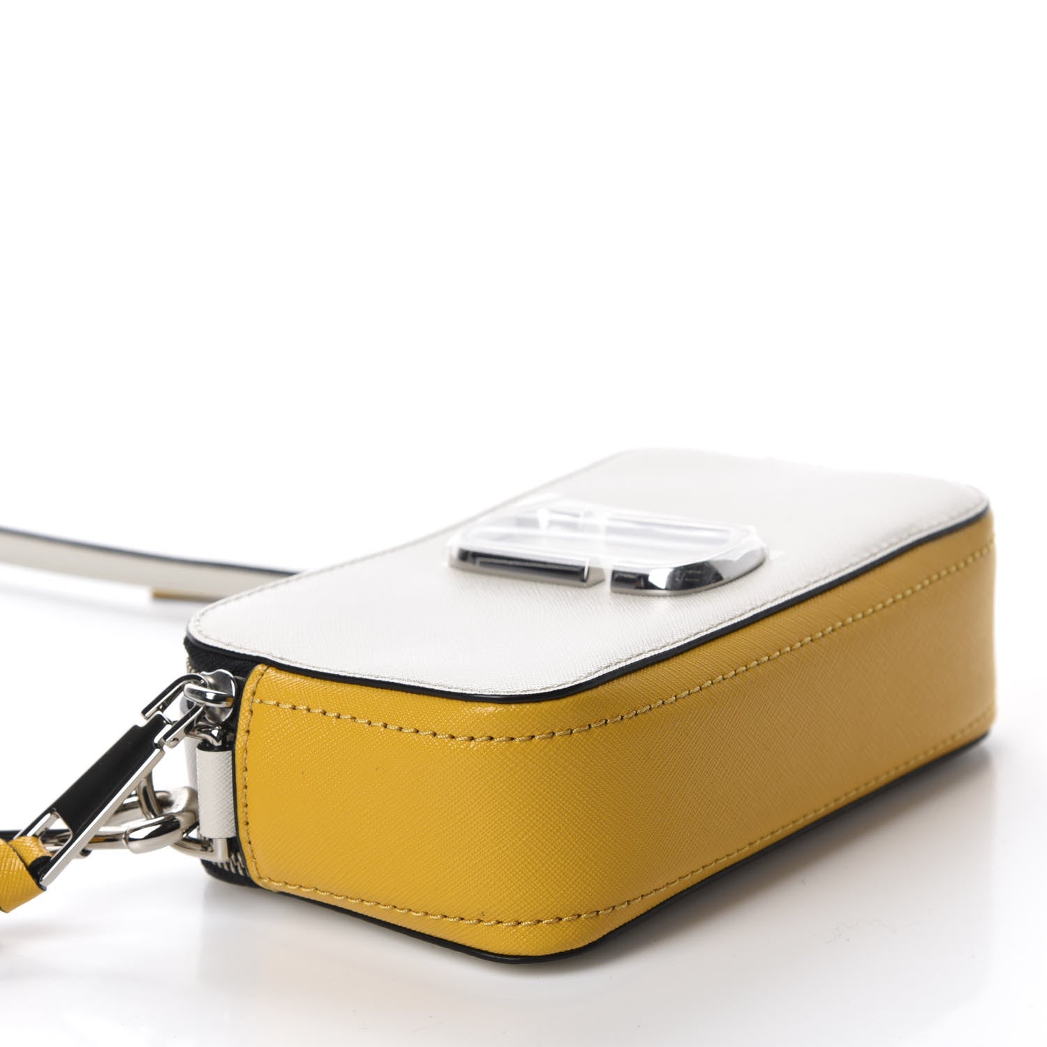 Marc Jacobs Saffiano Small Snapshot Camera Bag White Yellow 4 of 10