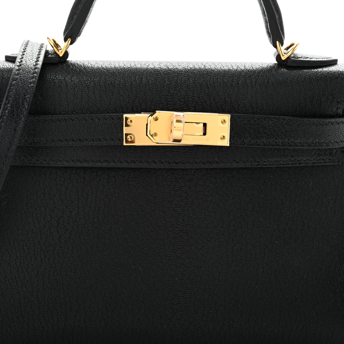 Hermes Chevre Mysore Mini Kelly Sellier 20 Black 8 of 11