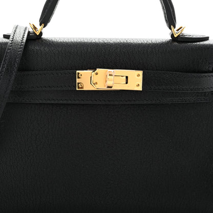 Hermes Chevre Mysore Mini Kelly Sellier 20 Black 8 of 11