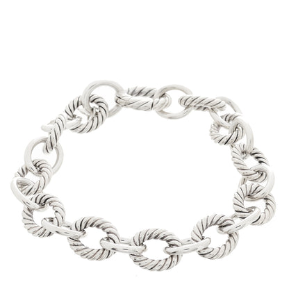 David Yurman Sterling Silver 10mm Medium Oval Link Bracelet 1 of 4