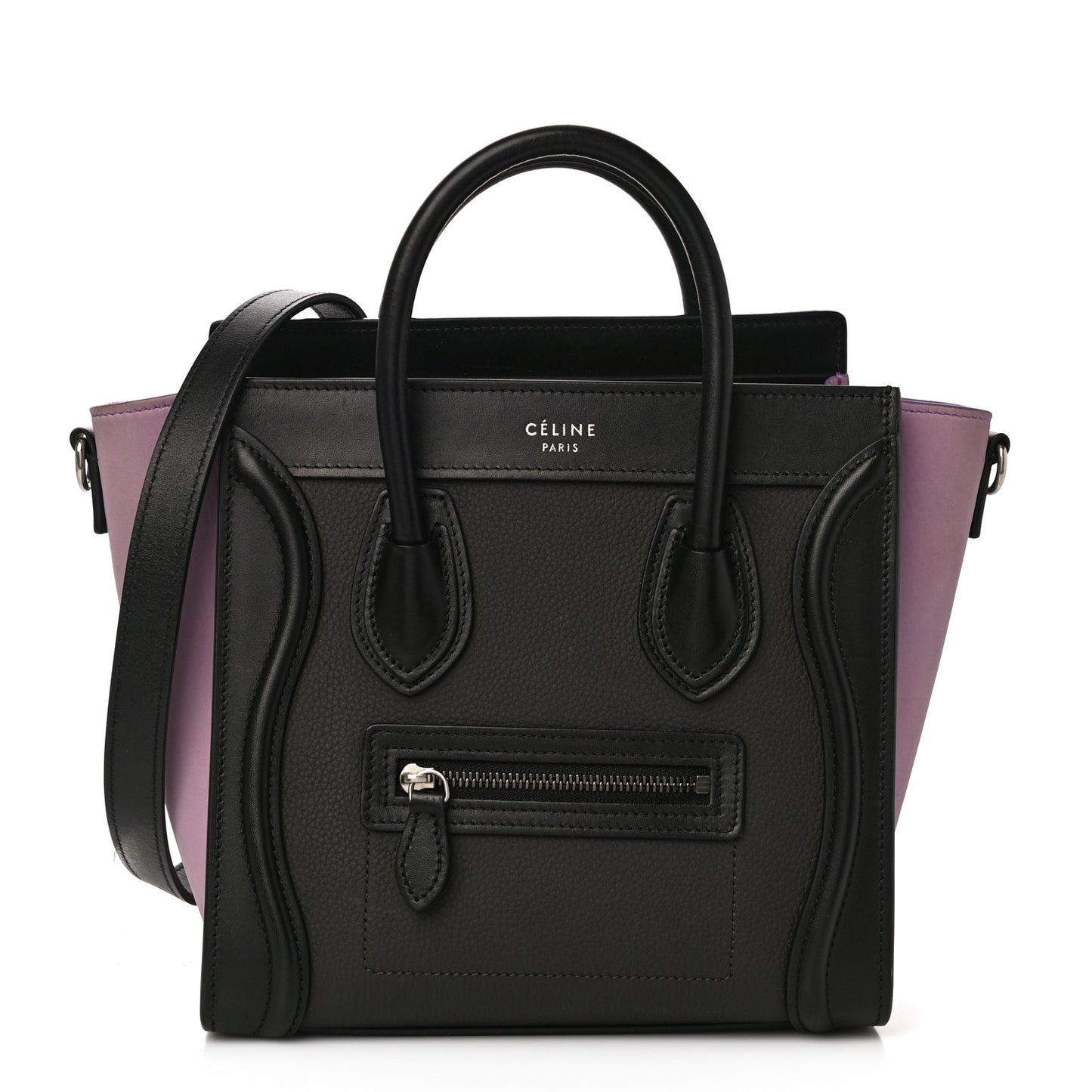 Smooth Drummed Calfskin Tri-color Nano Luggage Anthracite