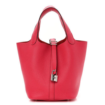 Hermes Taurillon Clemence Picotin Lock 18 PM Rose Extreme 1 of 10