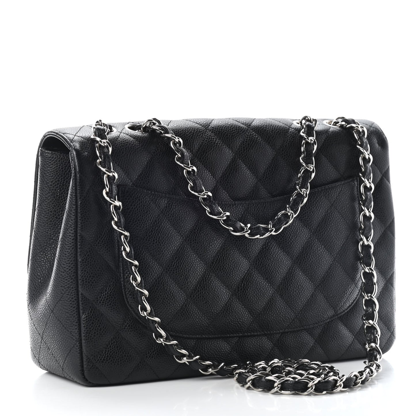 Caviar Quilted Jumbo Single Flap Black