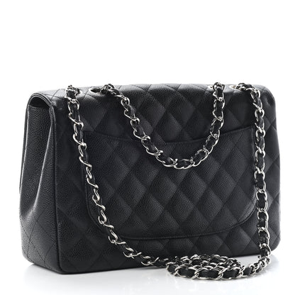 Chanel Caviar Quilted Jumbo Single Flap Black 2 of 8