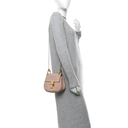 Chloe Grained Lambskin Mini Drew Shoulder Bag Cement Pink 2 of 13