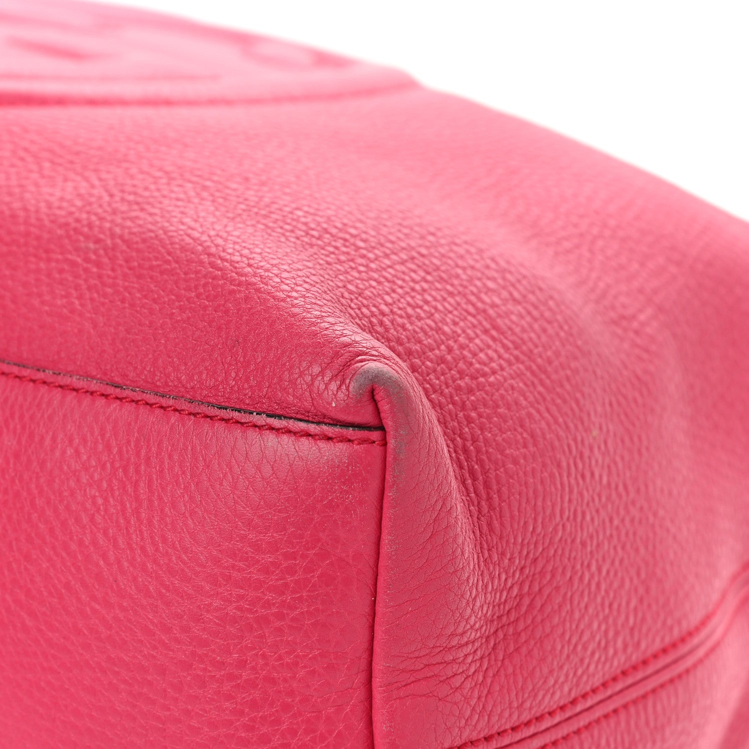 Gucci Pebbled Calfskin Medium Soho Chain Shoulder Bag Pink 13 of 17