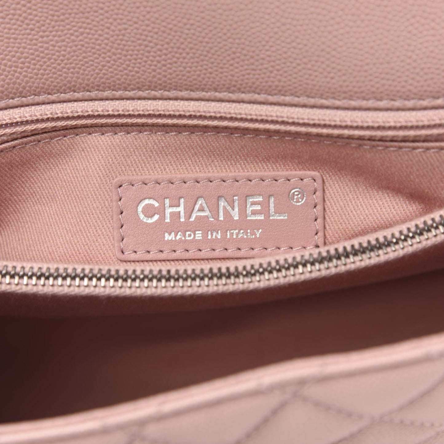 Caviar Quilted Small Coco Handle Flap Light Pink