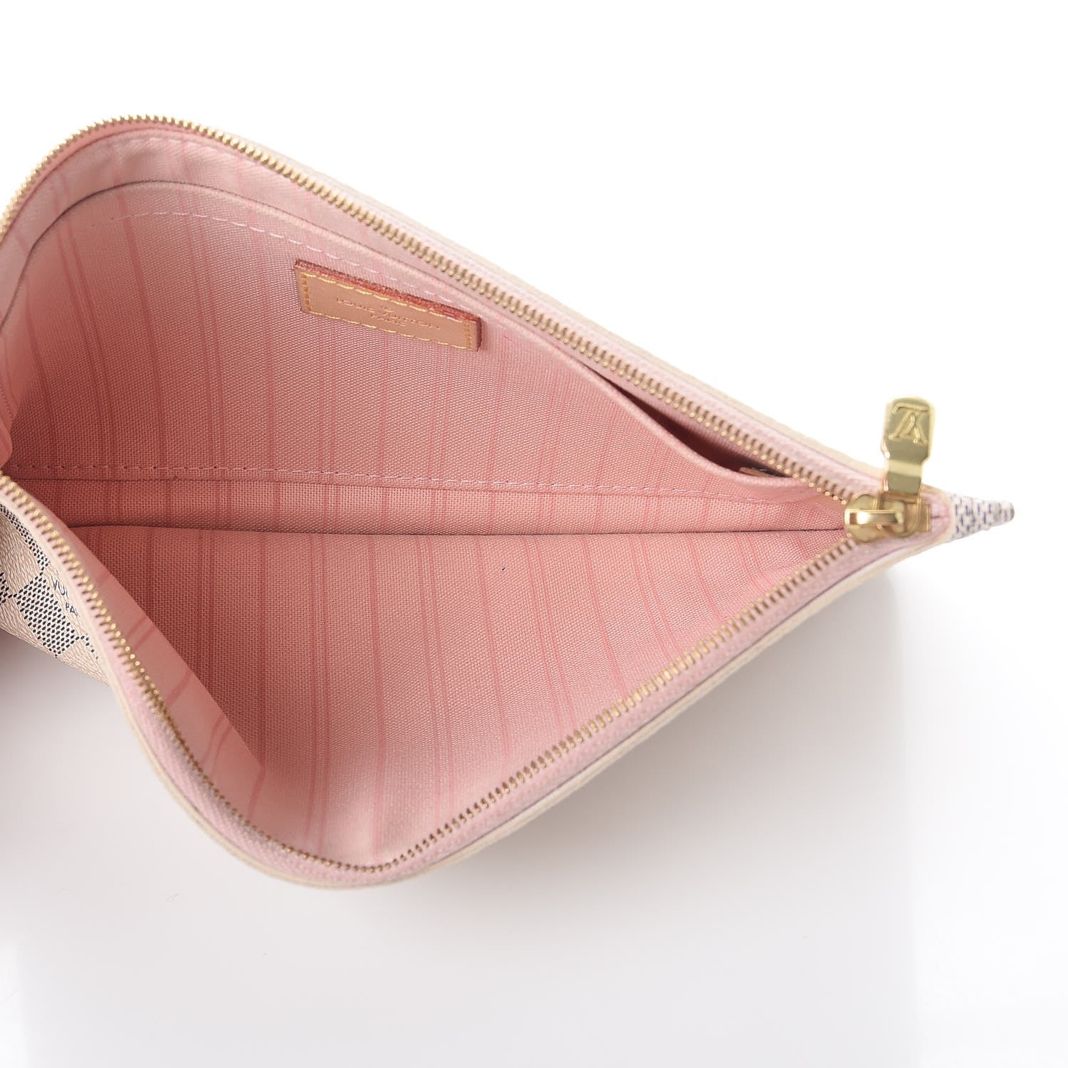 Louis Vuitton Damier Azur Neverfull MM GM Pochette Rose Ballerine 5 of 10