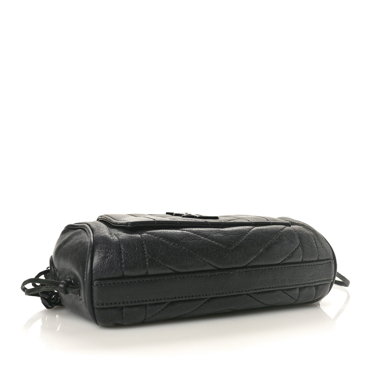 Saint Laurent Sheepskin Matelasse Monogram Monochrome East West Rider Bag Black 4 of 10