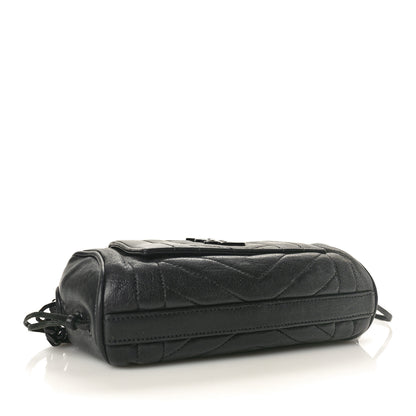 Saint Laurent Sheepskin Matelasse Monogram Monochrome East West Rider Bag Black 4 of 10