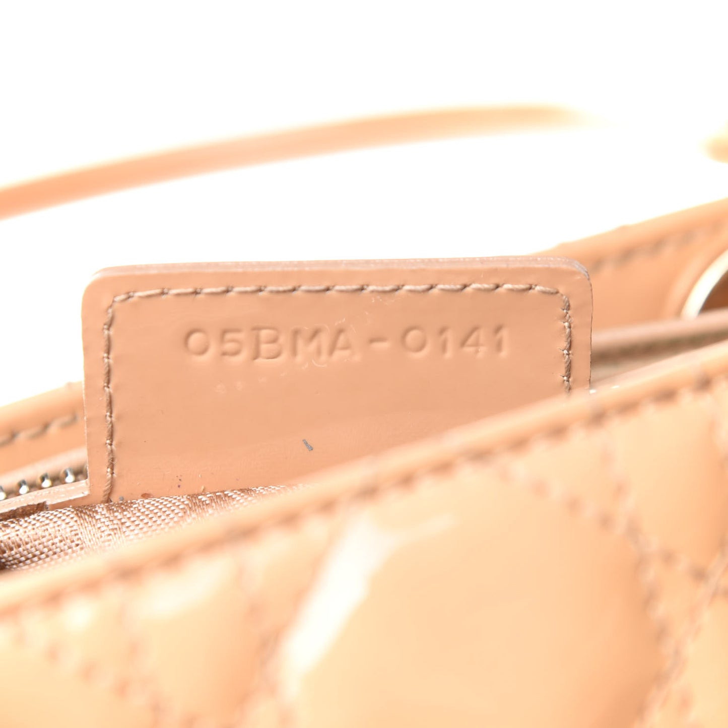 Patent Cannage Large Lady Dior Dark Beige