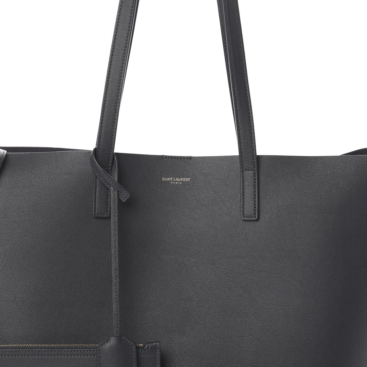 Saint Laurent Calfskin Large Shopping Tote Asphalt 8 of 8