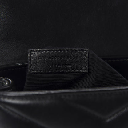 Saint Laurent Calfskin Y Quilted Monogram Toy Loulou Crossbody Bag Black 12 of 13